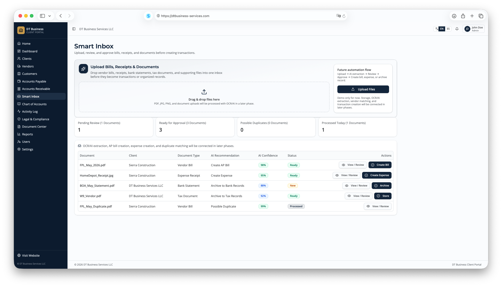 Smart Inbox workspace preview